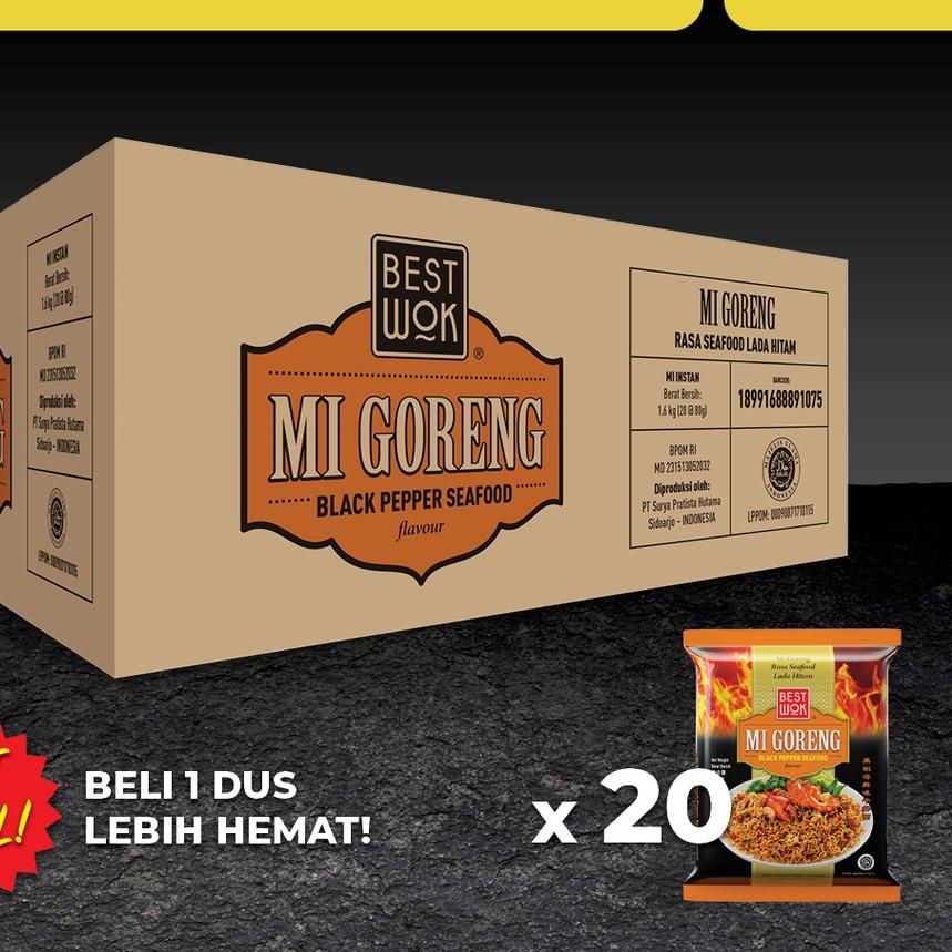 

℮ Best Wok Mi Goreng Blackpepper Seafood Dus 20 pcs (Export Multipack) ➾