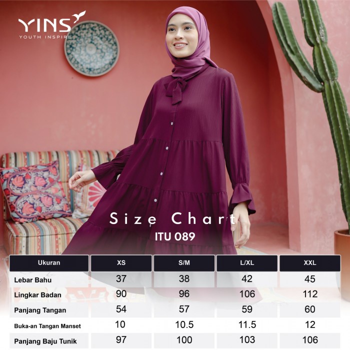 Tunik ITU 089 YINS Terbaru 2023 / Fashion Muslim Tunik