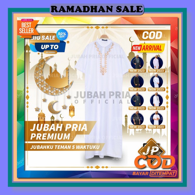 Jubah Gamis Pria/ Gamis Manset Premium Polos Lengan Panjang Termurah Lengan Pendek Jefri Series Orig