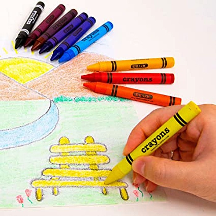 

2519 Bazic 12 Colors Super Jumbo Crayons