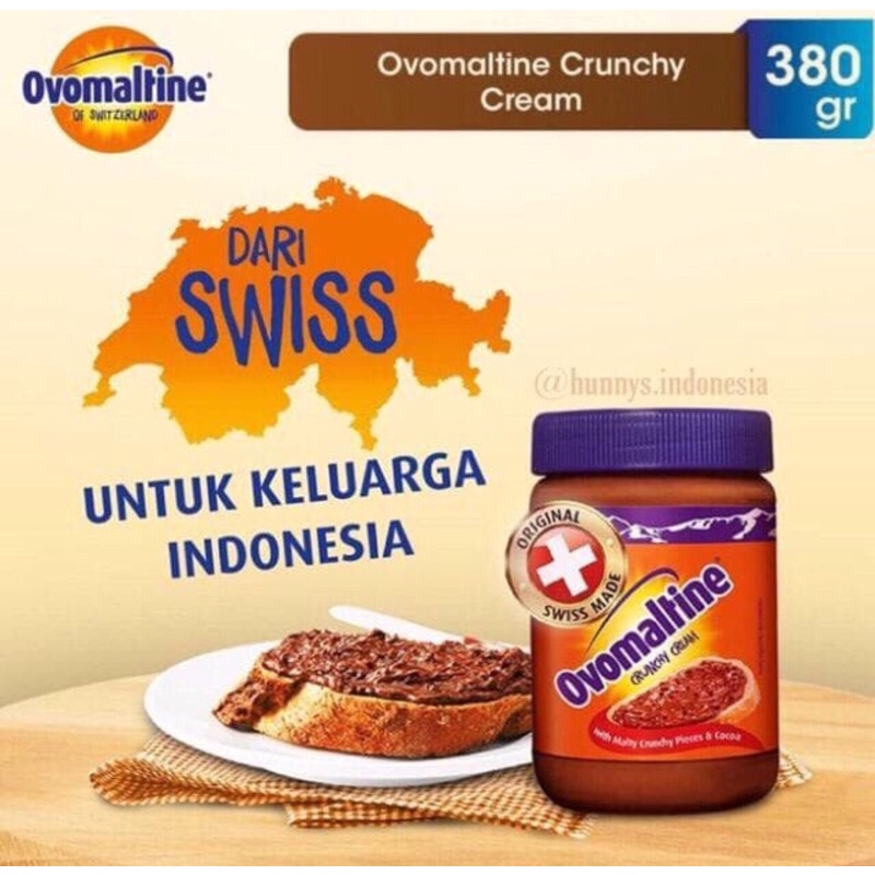 Ovomaltine Choco Crunchy Cream 380gr Selai Coklat