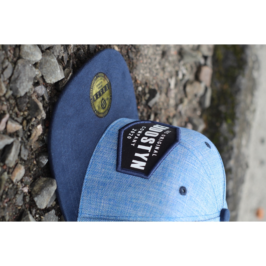 Eddostyn Topi Snapback Premium Distro Unisex Biru Kombinasi Apl