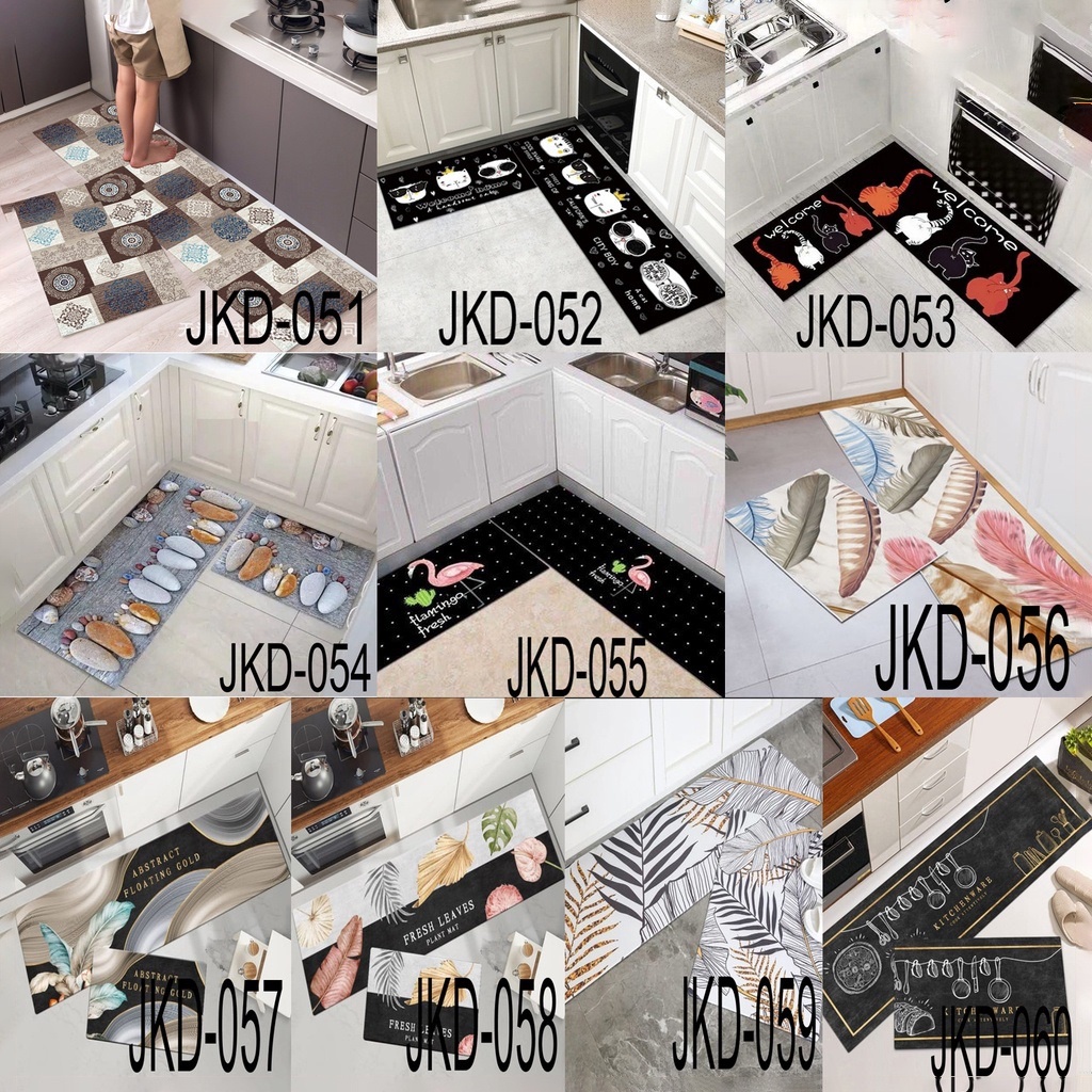 New Keset Dapur 2in 1 Antislip dan Mudah Menyerap Air jkd51-100 | kenzi_shop18