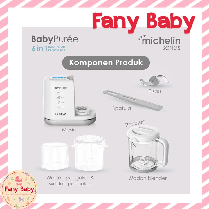 OONEW MICHELIN SERIES BABY PUREE 6IN1 FOOD PROCESSOR / BLENDER MAKAN BAYI