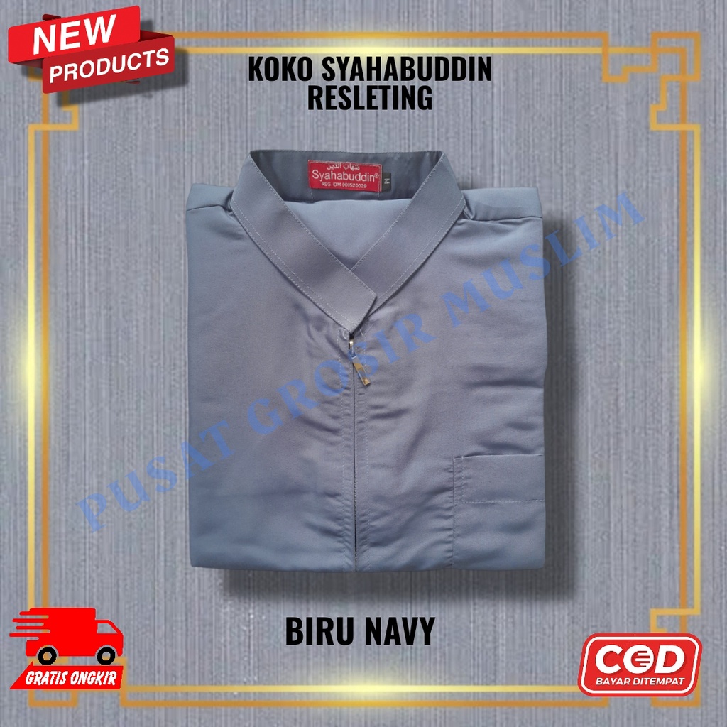 Koko Syihabudin Yamani Resleting, baju koko syahabuddin Biru Navy Series