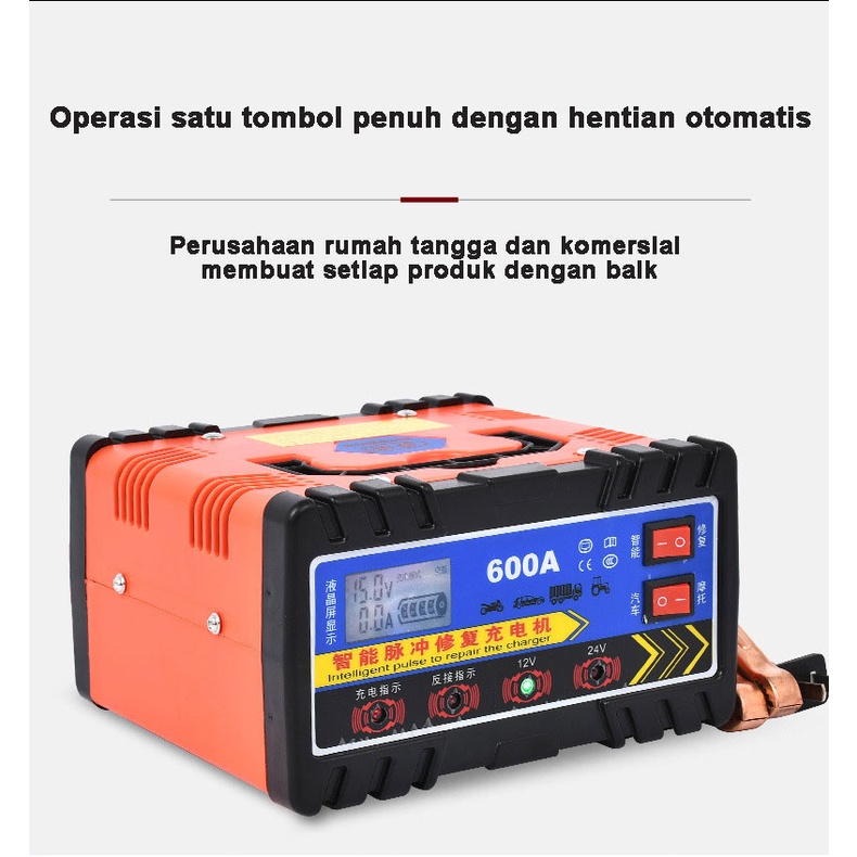 12V 24V Universal Pengisi Daya Baterai Mobil Cerdas Pengisi Daya Pulsa Murni Perbaikan Tembaga Baterai Otomatis L2B1