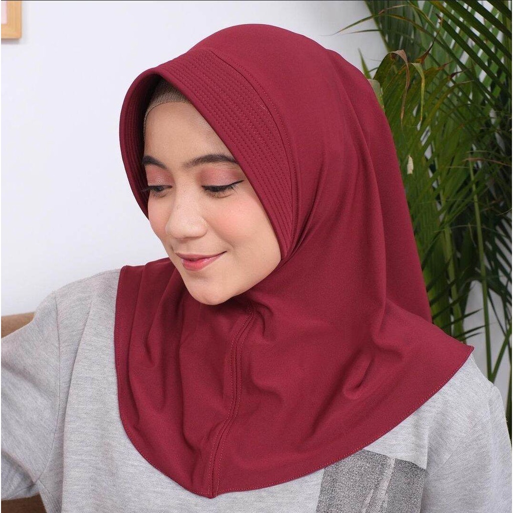 Hijab Instan Segitiga Jersey / Jilbab Instan Segitiga Soft Pad