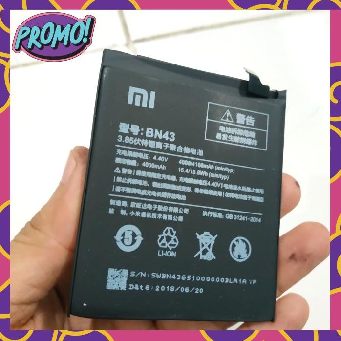 Acc Hp Baterai Xiaomi Redmi Note 4X 4 Snapdragon Bn43 Original Batre