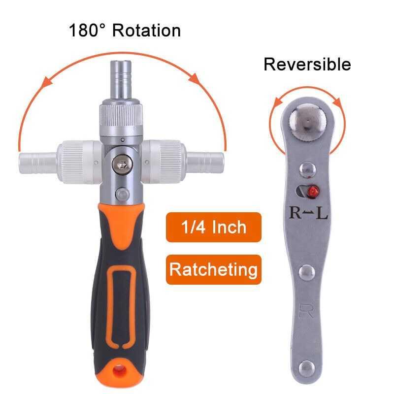 Set Kunci Ratchet Screwdriver Household Repair Tools 38in1 - 2880A - Gray/Orange