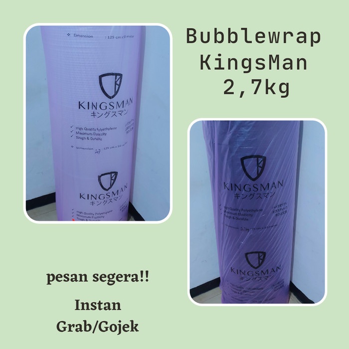

Bubble Wrap KingsMan 2.7kg Roll 125cm X 50m GRADE STANDAR