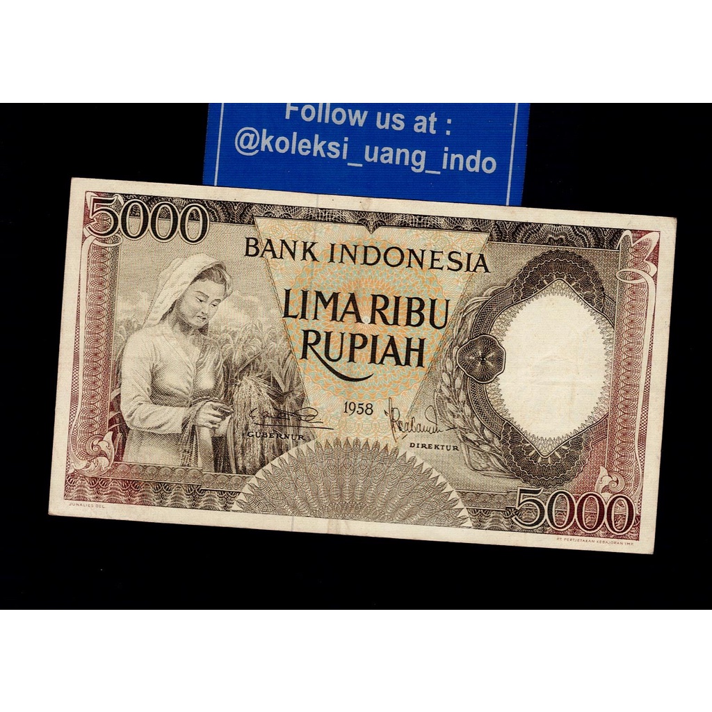 Uang Kuno 5000 Pekerja 1958