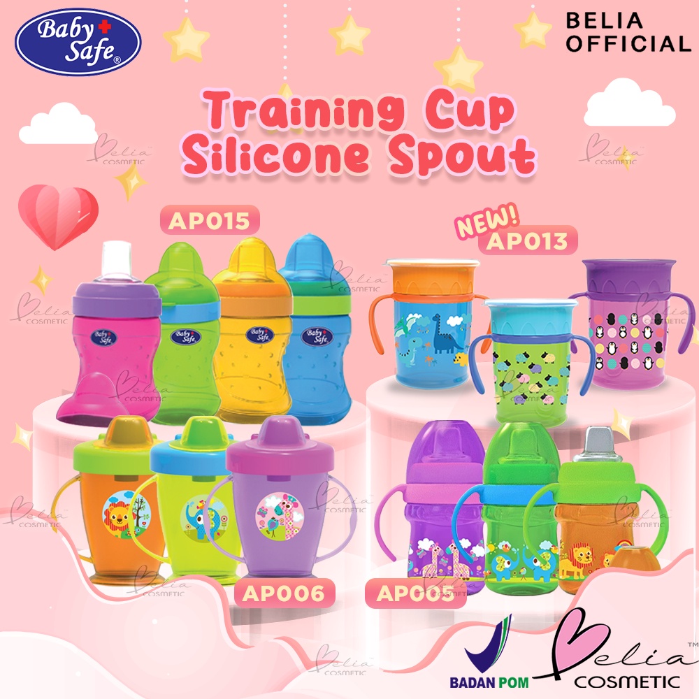 ❤ BELIA ❤ BABY SAFE Training Cup Silicone Spout AP005 AP006 AP015 AP013 cangkir minum BPA Free