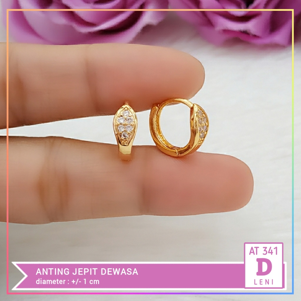 Anting xuping anting cetik dewasa love simple perhiasan lapis emas Gold AT 341