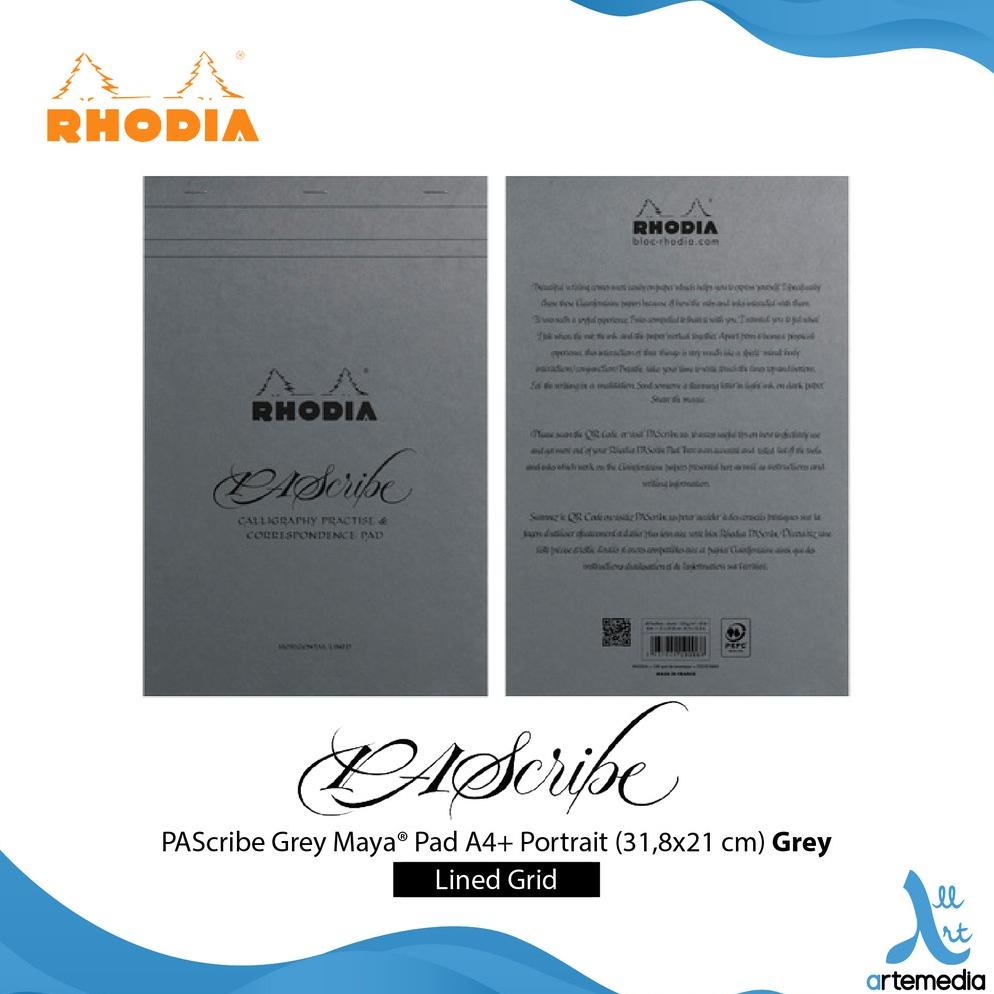 

Buku Sketsa Rhodia A4 Plus Lined Pascribe Grey Maya Pad