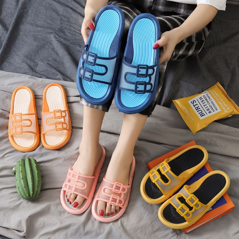 Sandal Selop Karet CEWEK COWOK VANILLA Jelly Import 2178 / Sandal jelly wanita import korea / Sandal karet rumah murah terbaru / Bahan EVP super lembut Sandal bawah tebal yang dapat dipakai