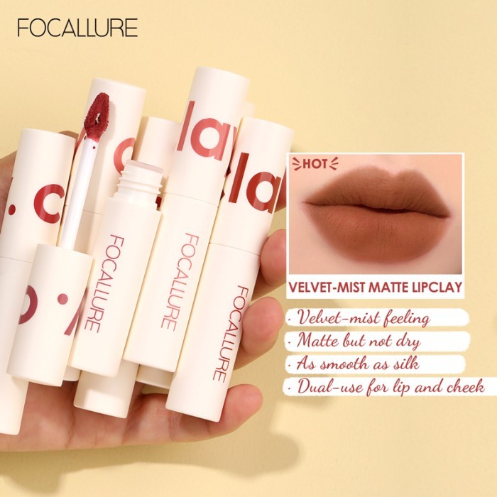 Focallure True Matte Liquid Lipstick / Velvet Misty Lip Clay