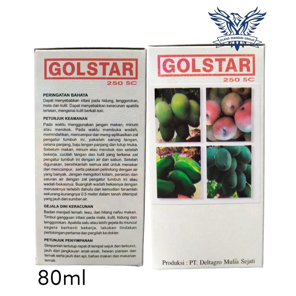 Pupuk GOLSTAR 250SC 80ml ZPT Bahan Aktif Paklobutrazol 250 g/l Pembuahan Goldstar Perangsang Pertumbuhan Buah Deltagro Mulia Sejati