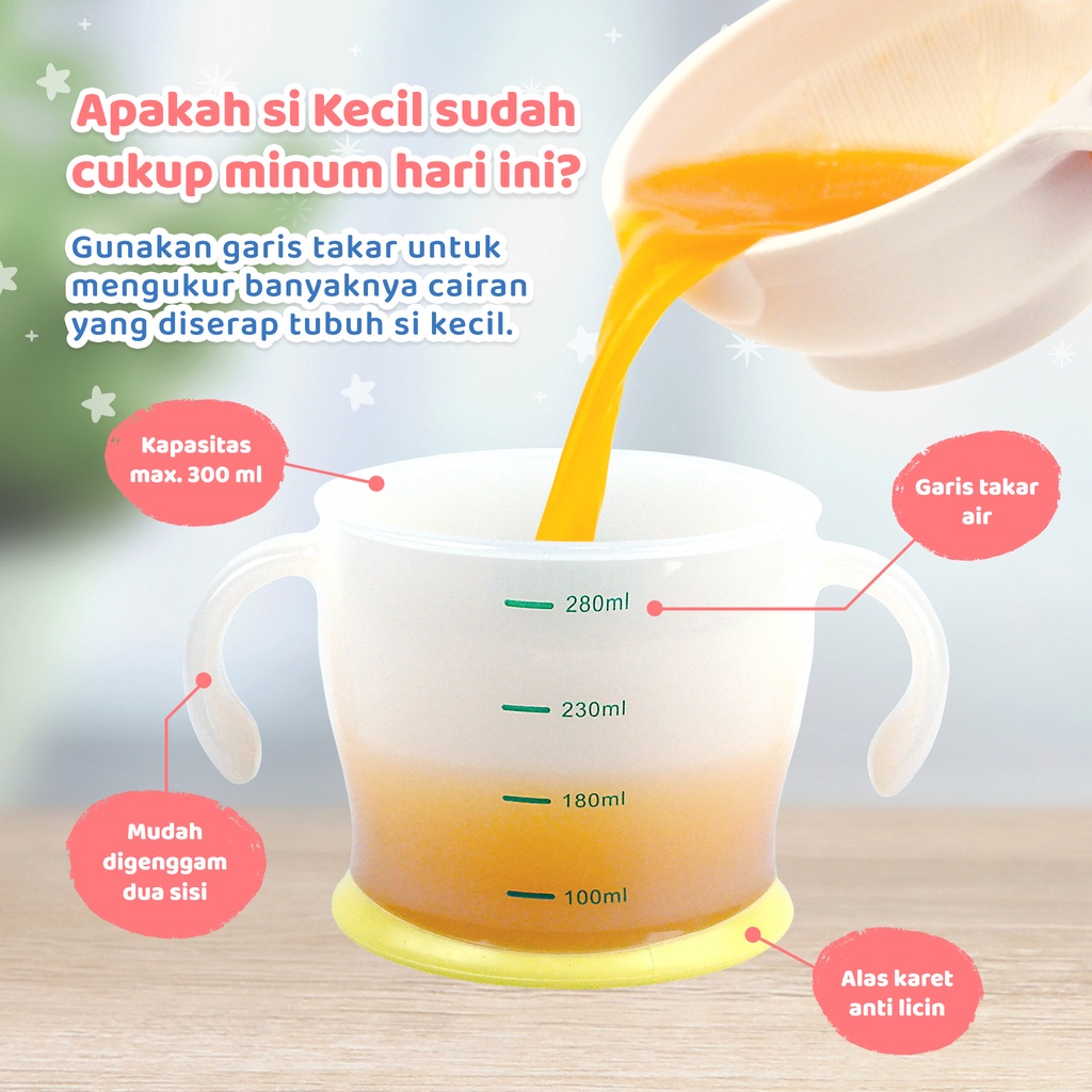 COCOMALL Training Cup Bayi - Straw Training Mug Baby - Gelas Susu Anak Sedotan Anti Tumpah Anti Pecah - Gelas Minum Cangkir Bayi Belajar Minum - Sippy Cup Tempat Minum Balita - Gelas Mpasi Bayi 6 Bulan