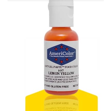

Americolor LEMON YELLOW 0.75 oz (21gr) Soft Gel Paste