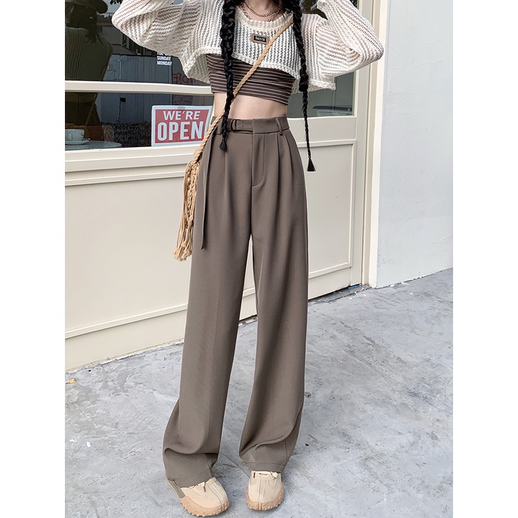 celana kulot highwaist wanita korean style loose celana import premium hitam panjang wanita