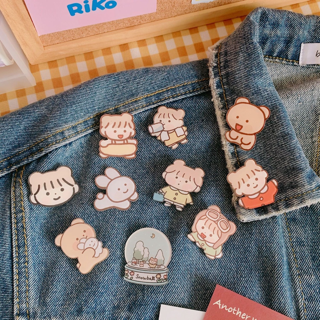 OMYGOOSE PIN TAS BROS KARAKTER / PIN AKSESORIS TAS LUCU / PIN AKRILIK