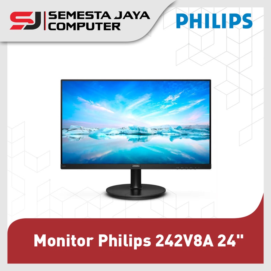 Monitor Philips 242V8A 24&quot; IPS 1080 75Hz VGA HDMI DP Speaker VESA