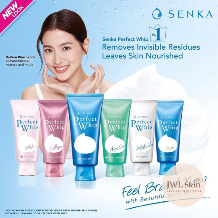 Senka Facial Wash Series Perfect Whip White Clay Acne Care Vibrant