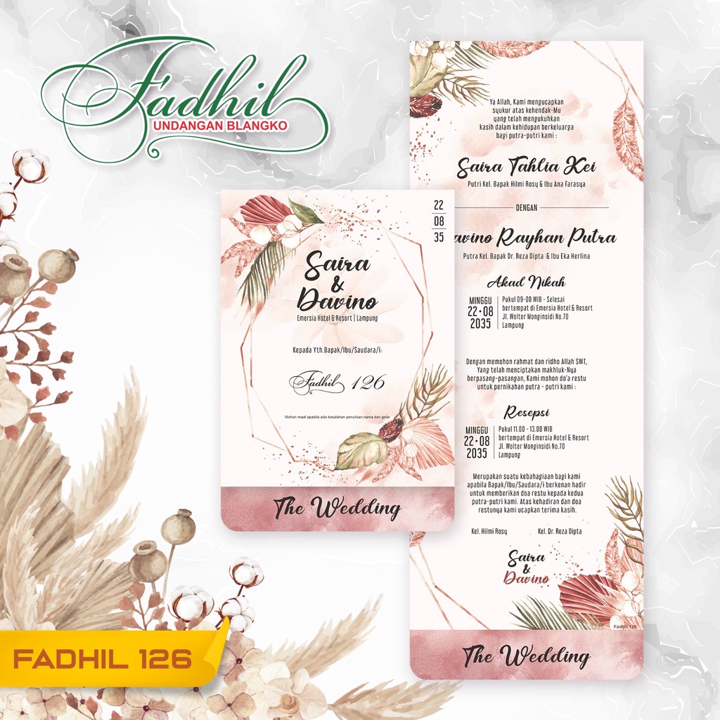 FADHIL 126 Blanko Undangan | Free File Setting