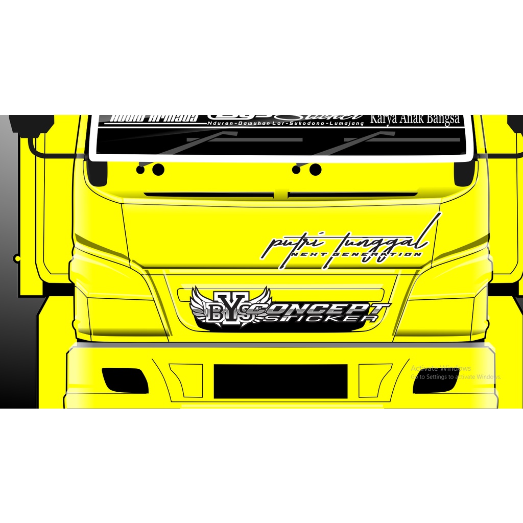 CUTING NAMA DEPAN POJOK CABIN CANTER MBOIS