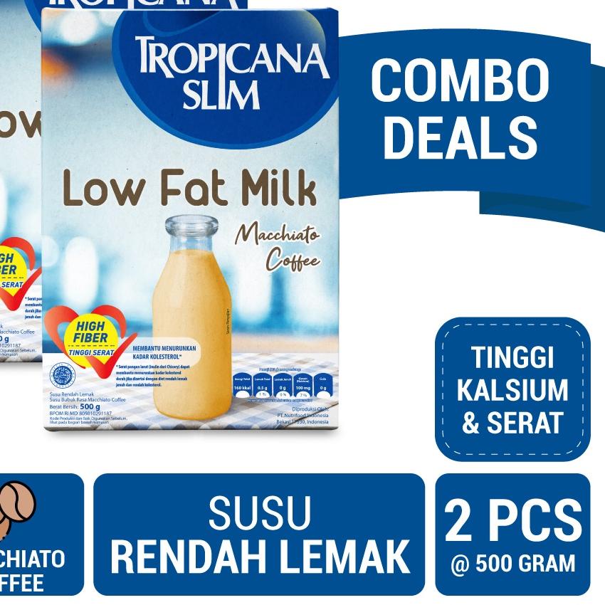 

♝ Twin Pack - Tropicana Slim Susu Low Fat Macchiato Coffee 500 gram - Susu Diet Bantu Turunkan Kolesterol ֍