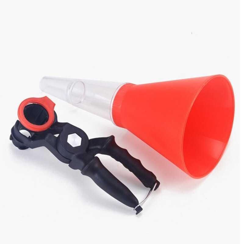 Set Corong Cairan Kendaraan Oil Funnel With Clamp - E020089 - Red