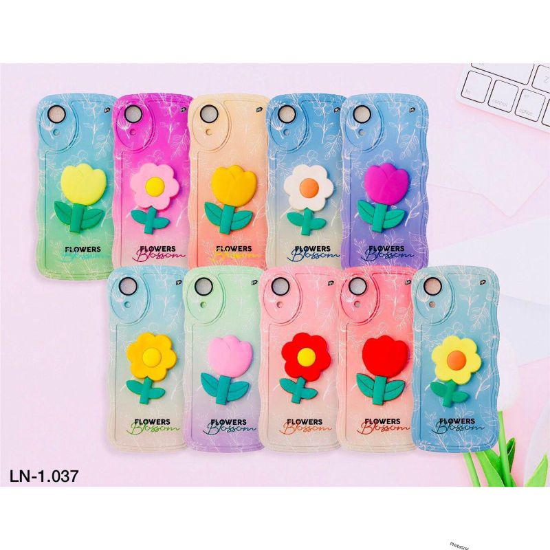 CASE GELOMBANG MOTIF TIMBUL + PELINDUNG KAMERA