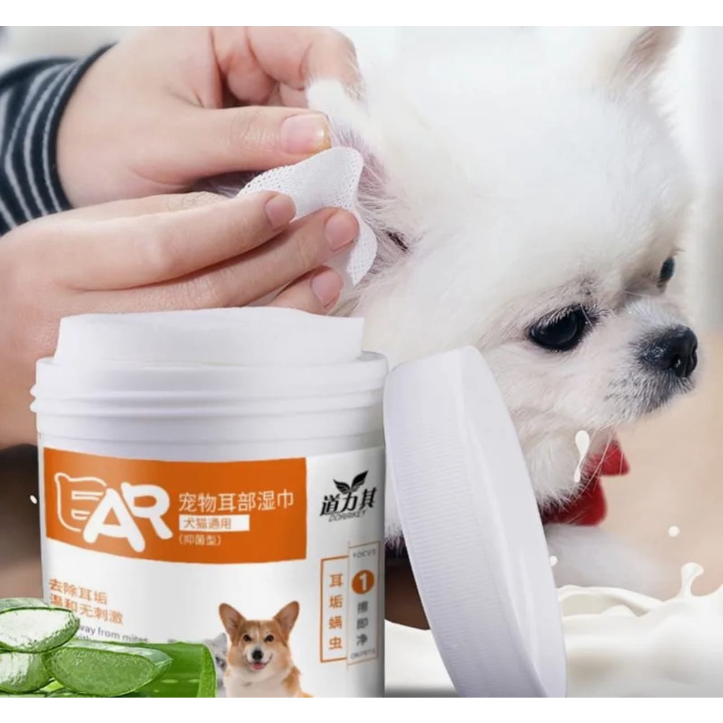 PET EYE EAR WIPES 130 Lembar / TEAR STAIN REMOVER TISSUE ANJING KUCING / EAR WIPES