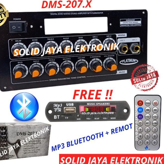 ✪ TONE CONTROL AKTIF MP3 BLUETOOTH DMS207 DMS-207.X BT TONE KONTROL MIXING MUSIK ACTIVE PARAMETRIC P