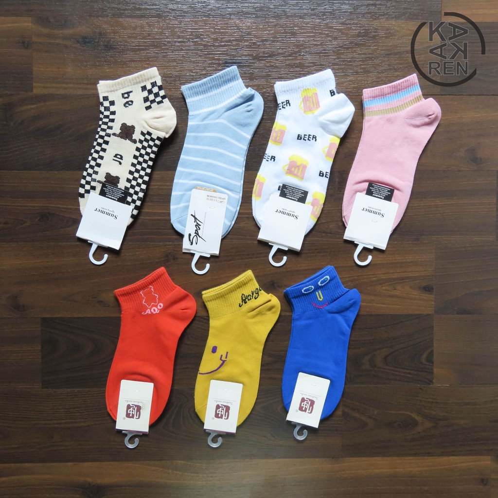 Kakaren Kaos Kaki Mata Kaki / Ankle Motif Warna Warni