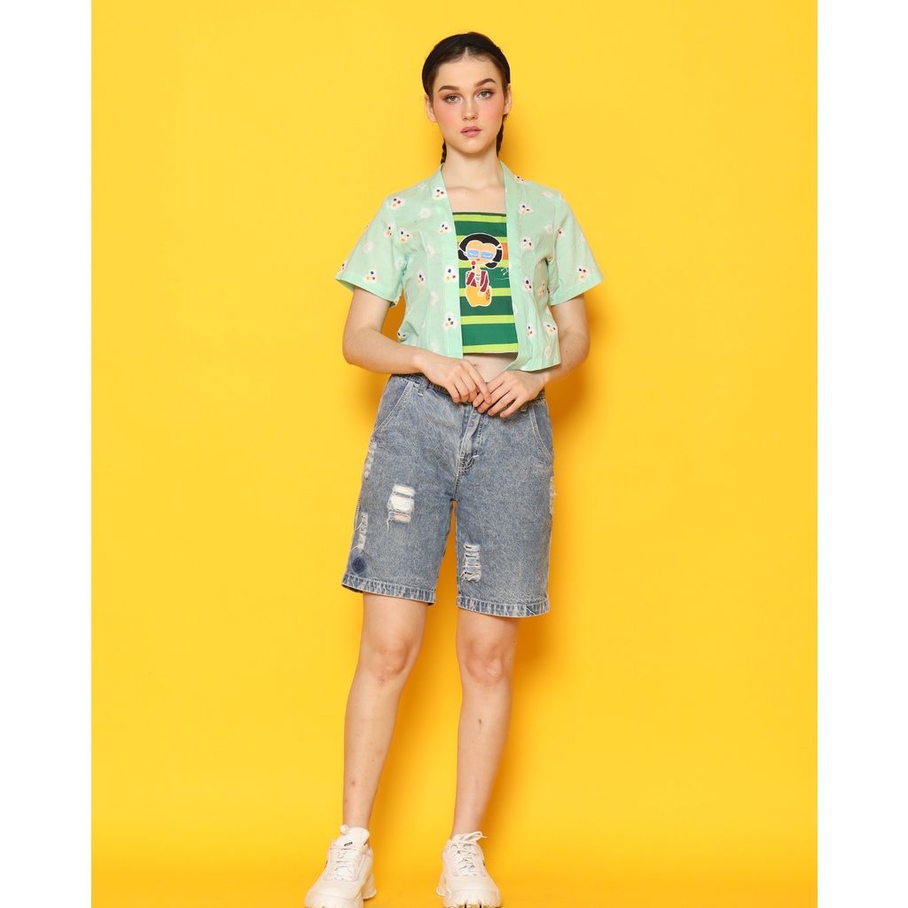 Kebaya Croptop Hijau Mint