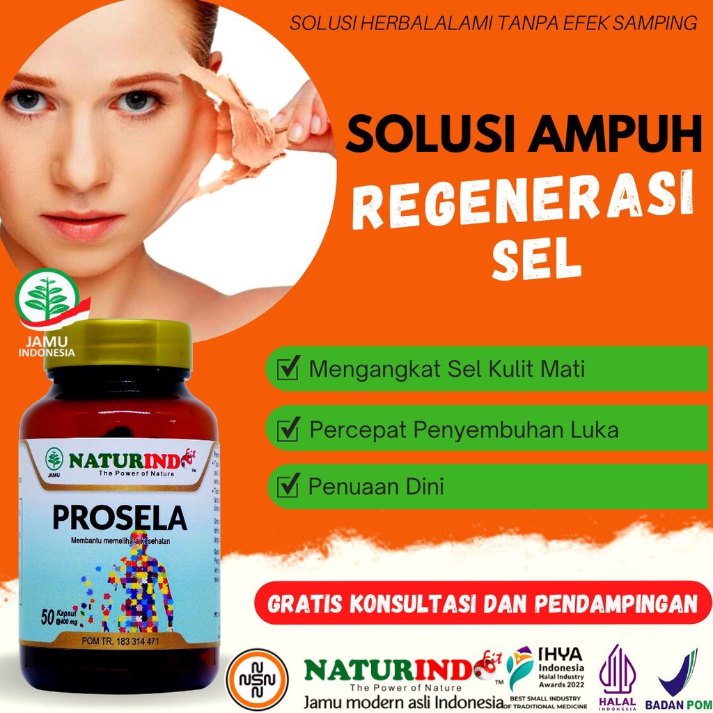 Obat Herbal membantu proses penyembuhan luka dan regenerasi sel peremajaan sel perawatan PROSELA COD