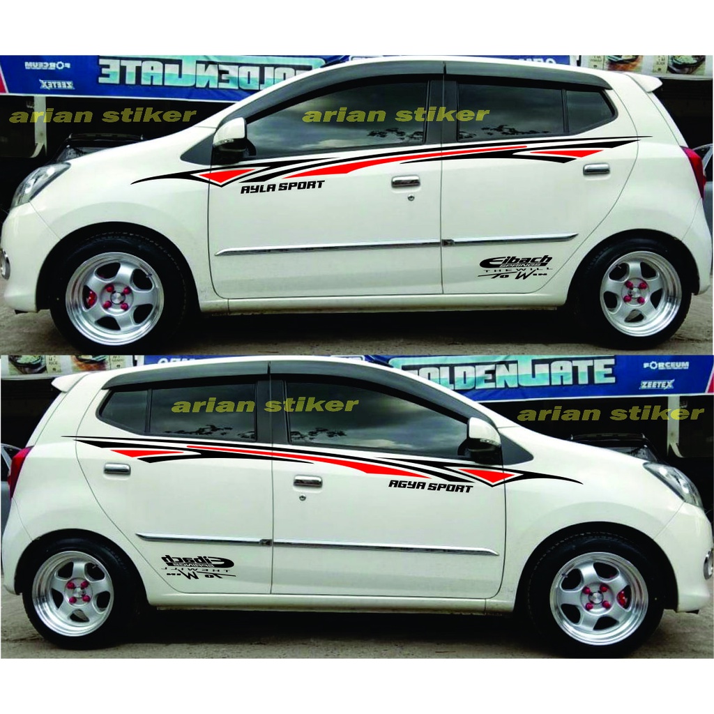 Stiker Mobil Ayla Agya striping List Ayla Sport Stiker Mobil Ayla Agya Terbaru