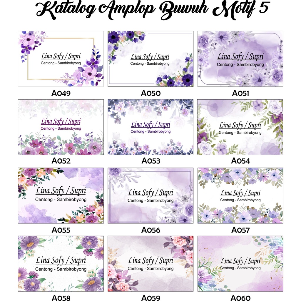 

AMPLOP KECIL/AMPLOP BUWUH/BECEK/AMPLOP CUSTOM UKURAN KECIL KATALOG 5/PENGERJAAN SATU HARI JADI