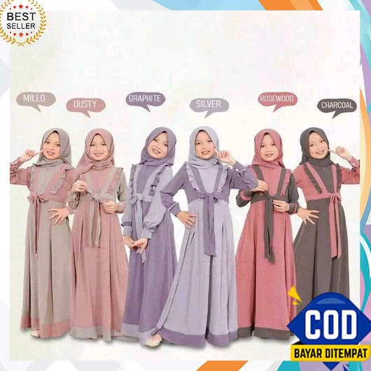 Baju Gamis Anak Perempuan 2023 Umur 7 8 Tahun Cewek 10 12 3 4 13 5 2Dress Lebaran Terbaru Gaun Korea