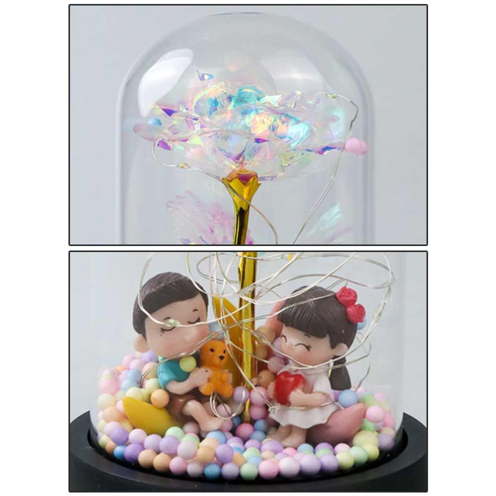 TaffHOME Lampu Meja Hias LED Mawar Beauty &amp; The Beast Bubble Colorful - RG-016 - Multi-Color