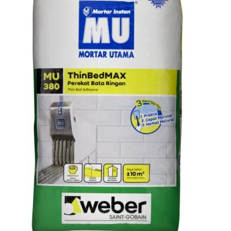 ♚ MU380 - Mortar Utama MU 380 Perekat Bata Ringan ☏