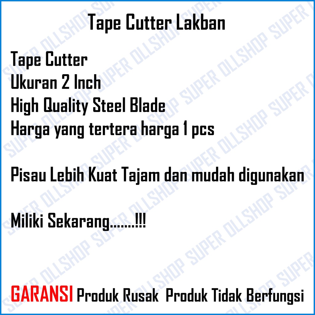 Cutter Tape 300m Pemotong Lakban / Tempat Lakban Besar / Alat Pemotong Plakban Dispenser Tape Cutter Lakban