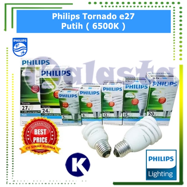 Promo Lampu Philips Tornado 5 w / 8w / 12w / 15w / 20w / 24w / 27w (Harga Grosir)