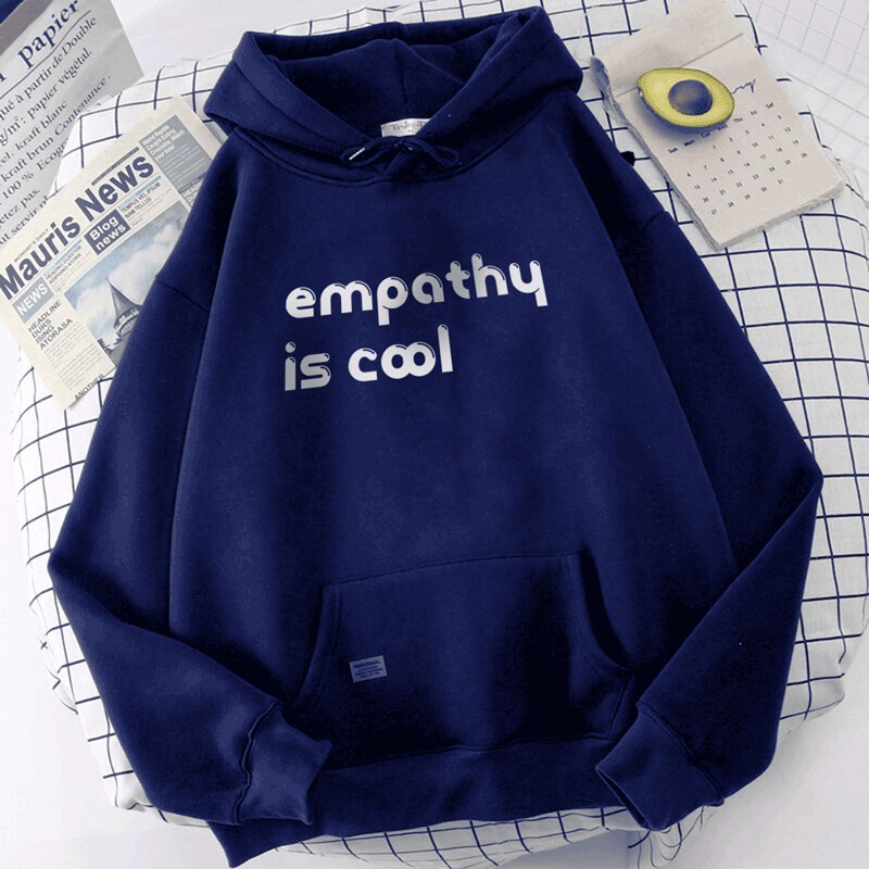 Parisdivarious Sweater Hoodie Jemper Emphaty Is Cool Bahan Fleece Size S - XXL (Pria &amp; Wanita)