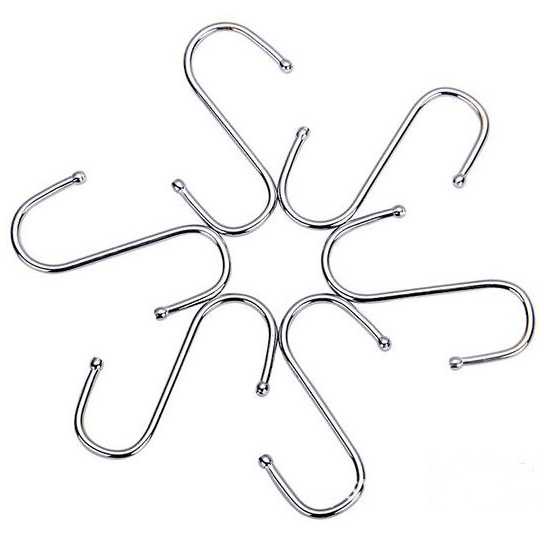 (BISA COD) FTIHSHP Hanger Gantungan Serbaguna Stainless Steel 10 PCS - M127105