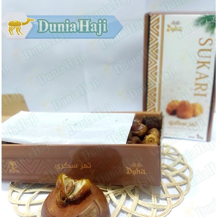 

[Ready Stock] Dunia Haji - Kurma Raja Sukari 1Kg Kurma Basah Sukari Dus NR