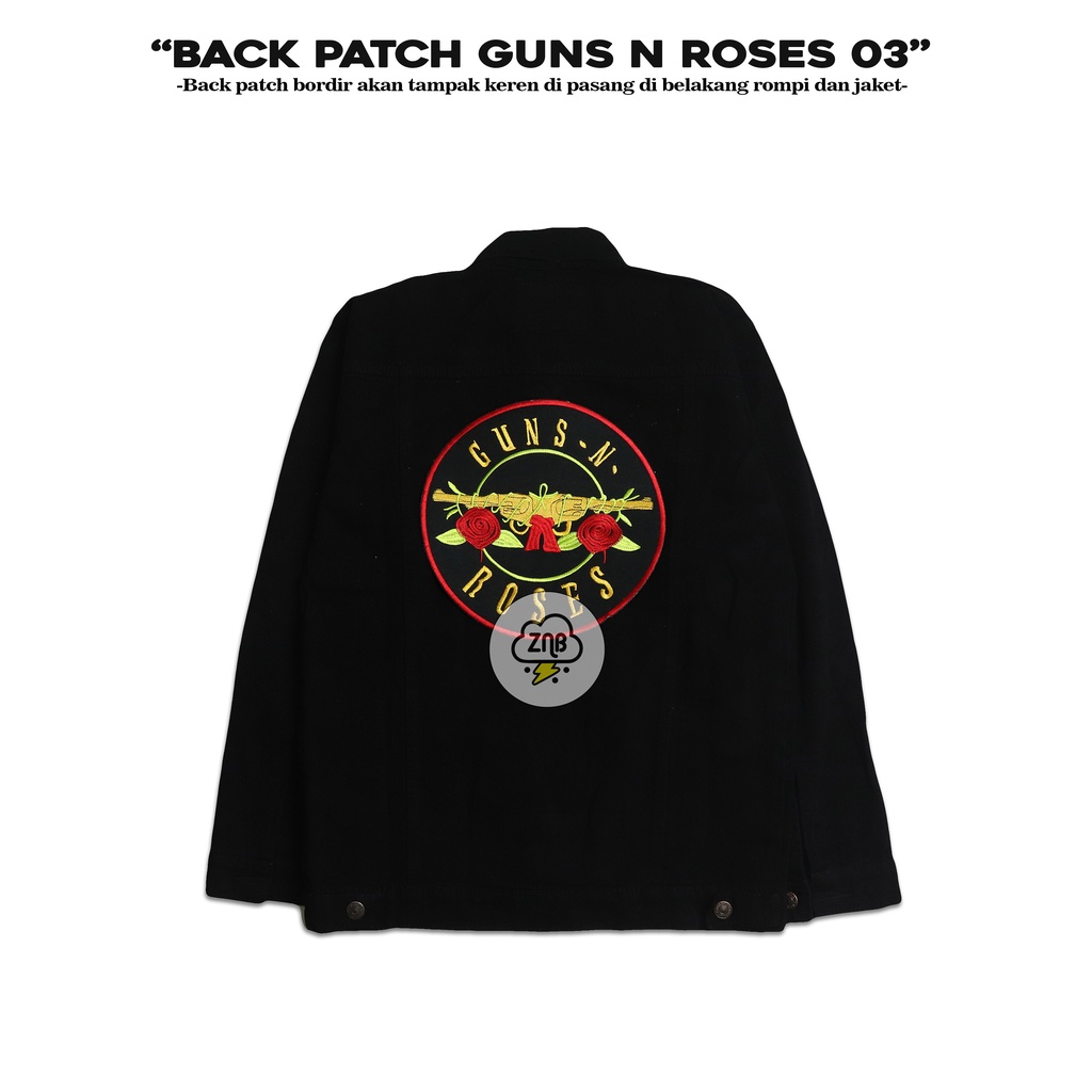 GUNS N ROSES PATCH BORDIR TEMPELAN JAHIT PATCH IRON COCOK DI PASANG DI BELAKANG JAKET