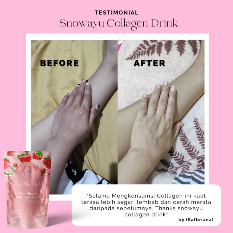 PAKET USAHA SNOWAYU COLLAGEN DRINK 100g | SKIN BOOSTER | MINUMAN PENCERAH KULIT PENCERAH TUBUH DARI DALAM