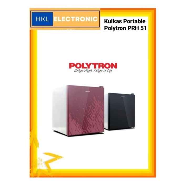 KULKAS PORTABLE MINI BAR POLYTRON PRH-51 - Hitam